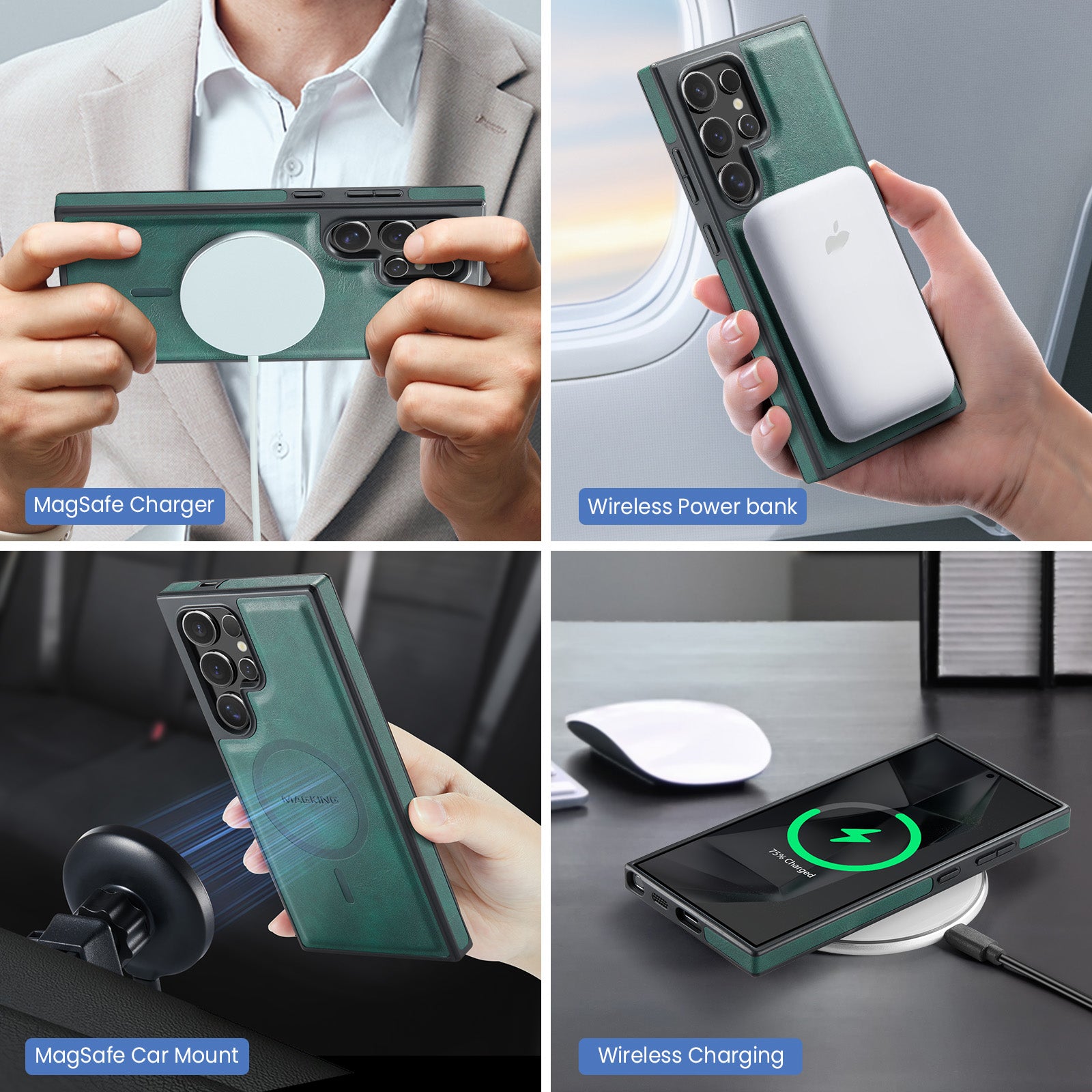 Samsung Galaxy S26 Ultra DG.Ming MagSafe Wallet Case [Green]