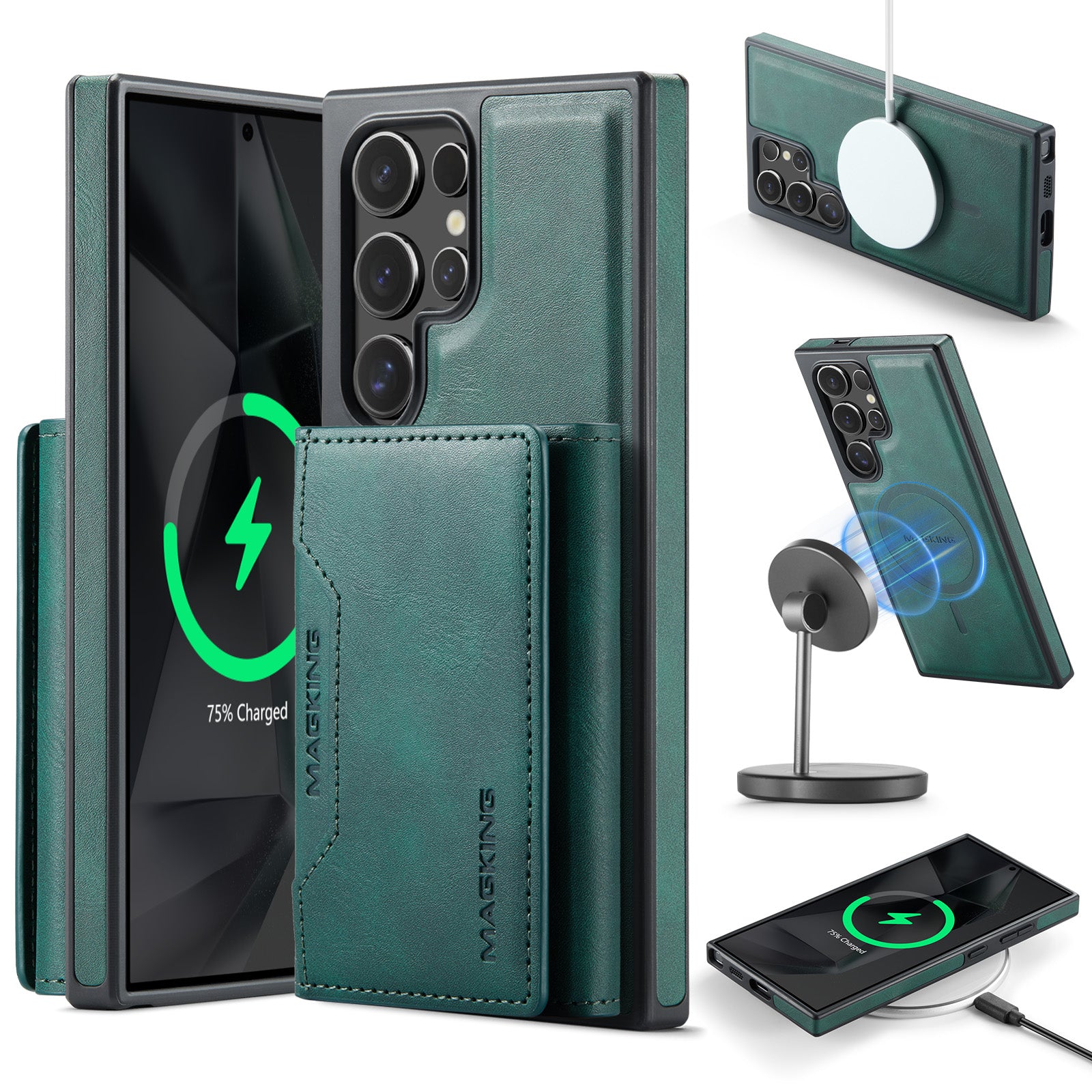 Samsung Galaxy S26 Ultra DG.Ming MagSafe Wallet Case [Green]