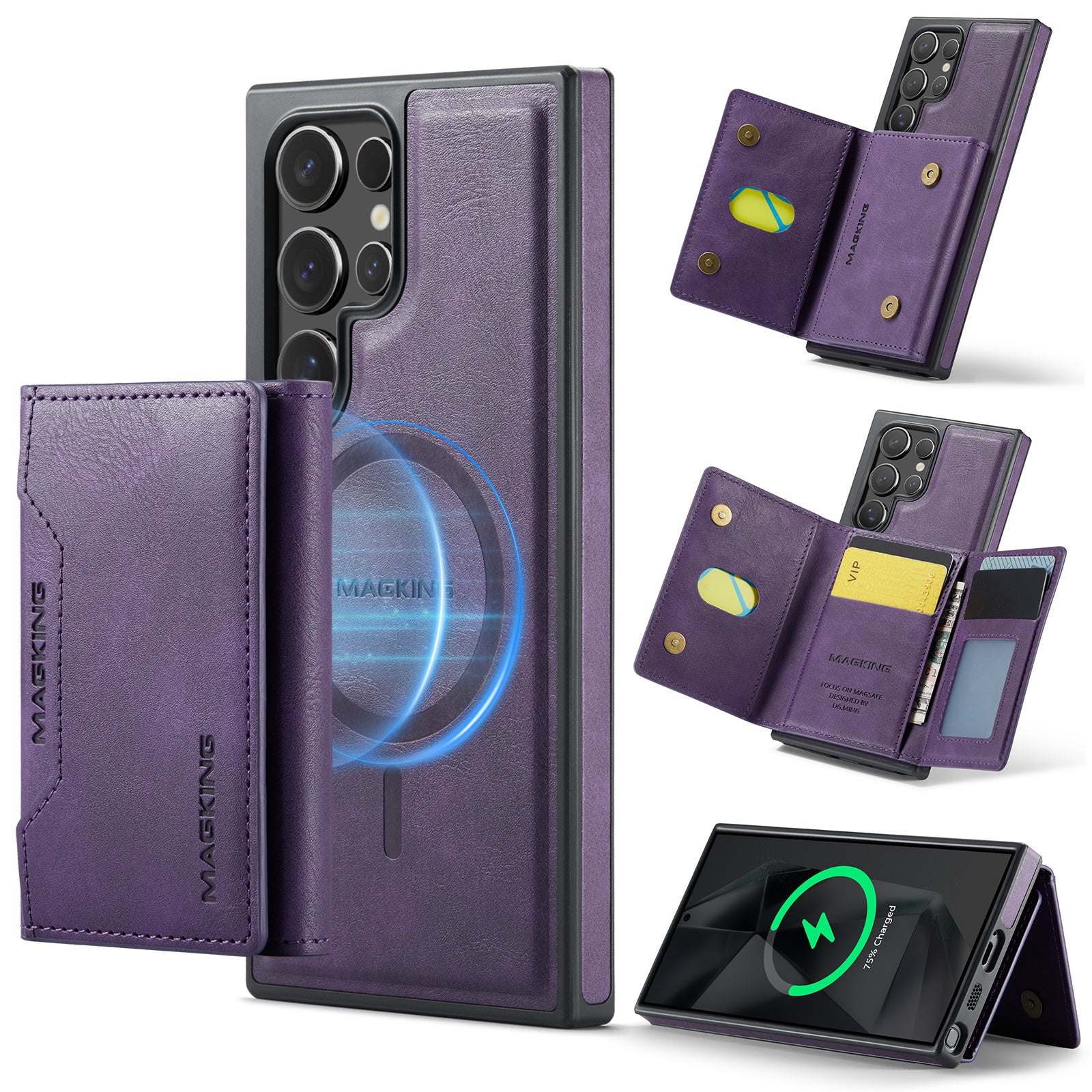 Samsung Galaxy S26 Ultra DG.Ming MagSafe Wallet Case [Purple]