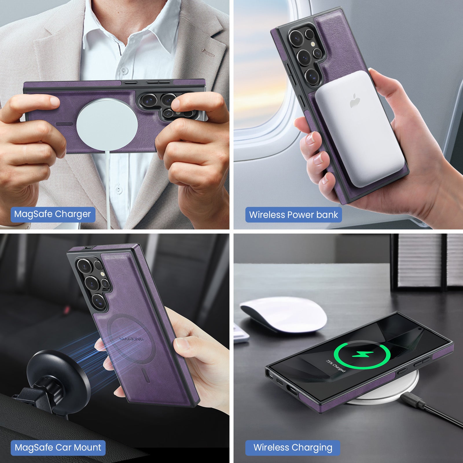 Samsung Galaxy S26 Ultra DG.Ming MagSafe Wallet Case [Purple]