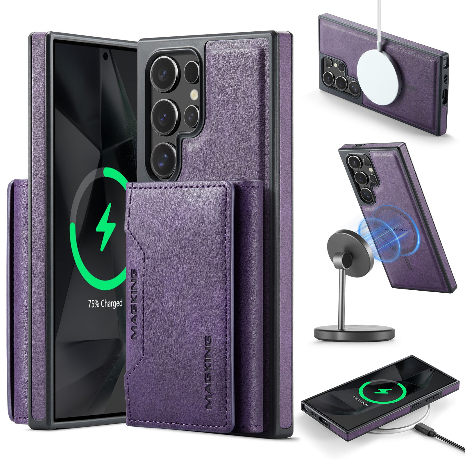 Samsung Galaxy S26 Ultra DG.Ming MagSafe Wallet Case [Purple]