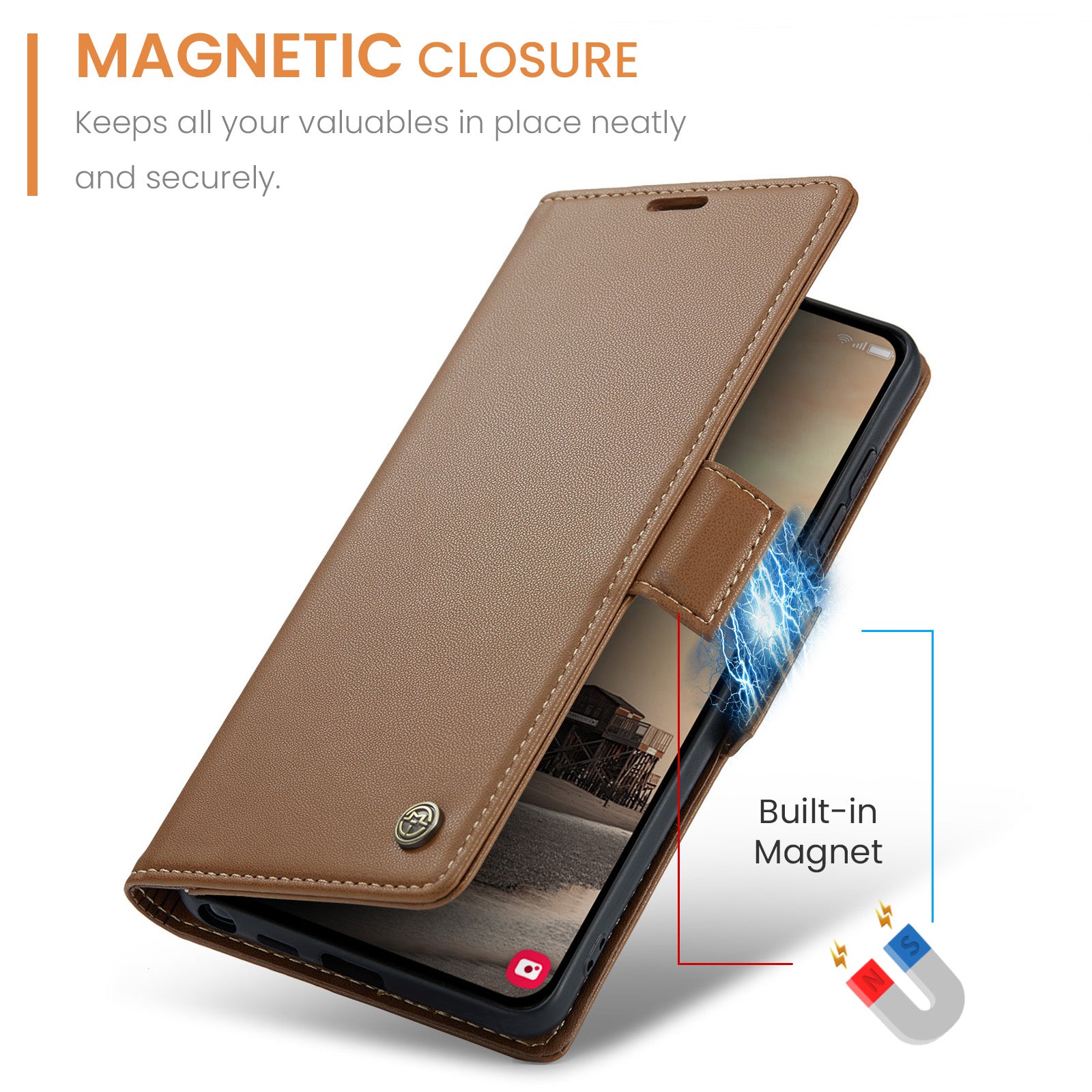 Samsung Galaxy S26 Ultra CaseMe Retro Wallet Case [Brown]