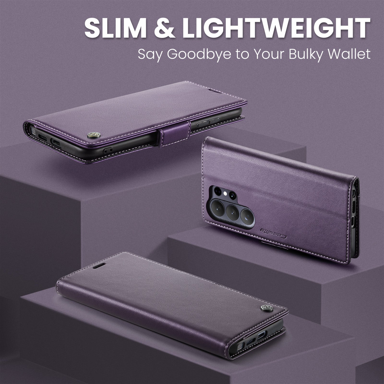 Samsung Galaxy S26 Ultra CaseMe Retro Wallet Case [Purple]
