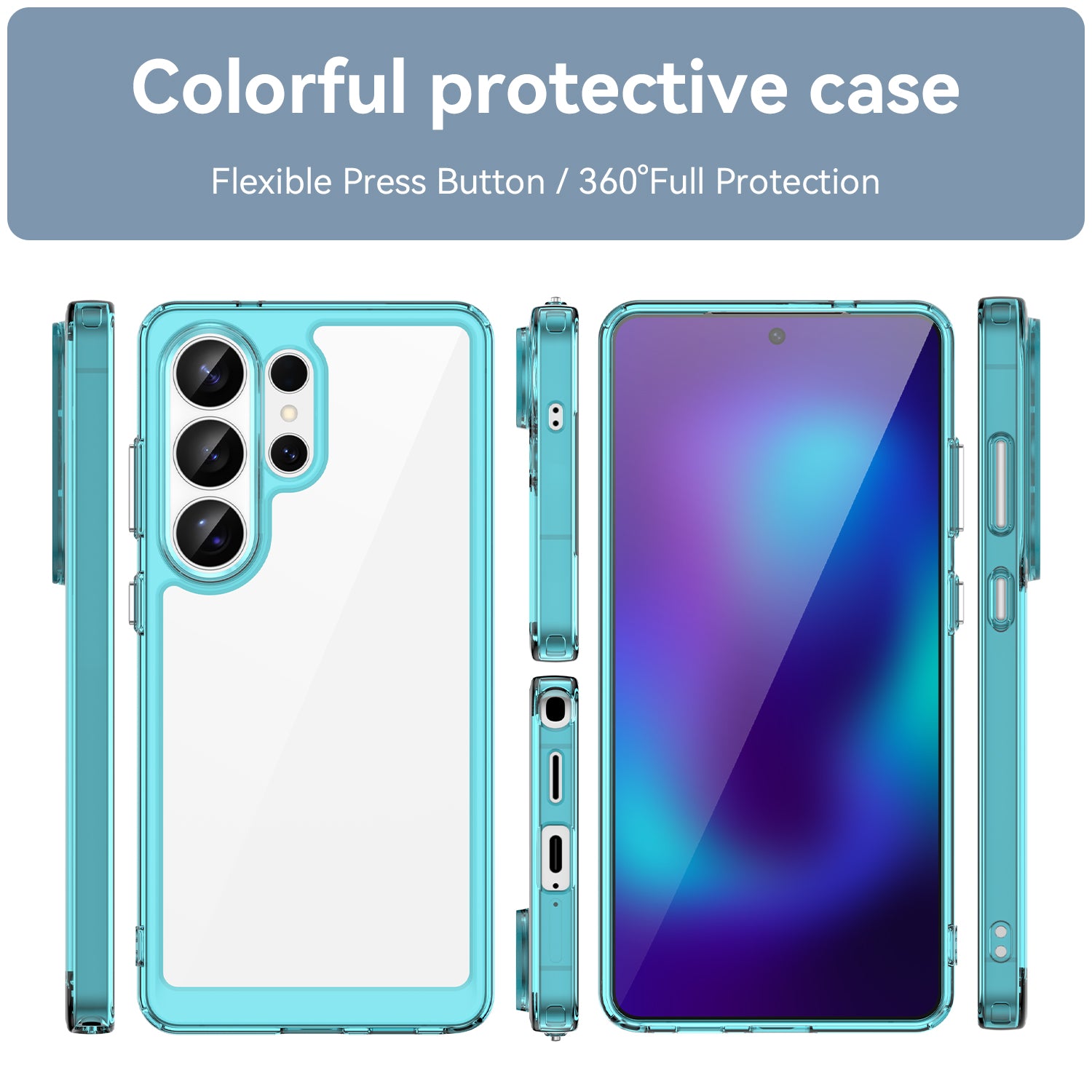 Samsung Galaxy S26 Ultra Soft TPU Bumper Case [Clear Blue]