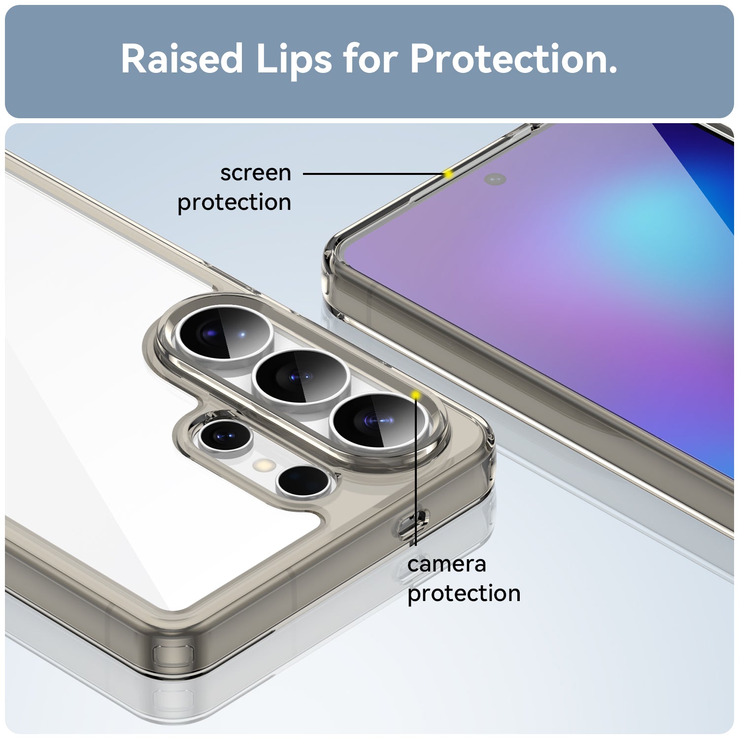 Samsung Galaxy S26 Ultra Soft TPU Bumper Case [Clear Grey]