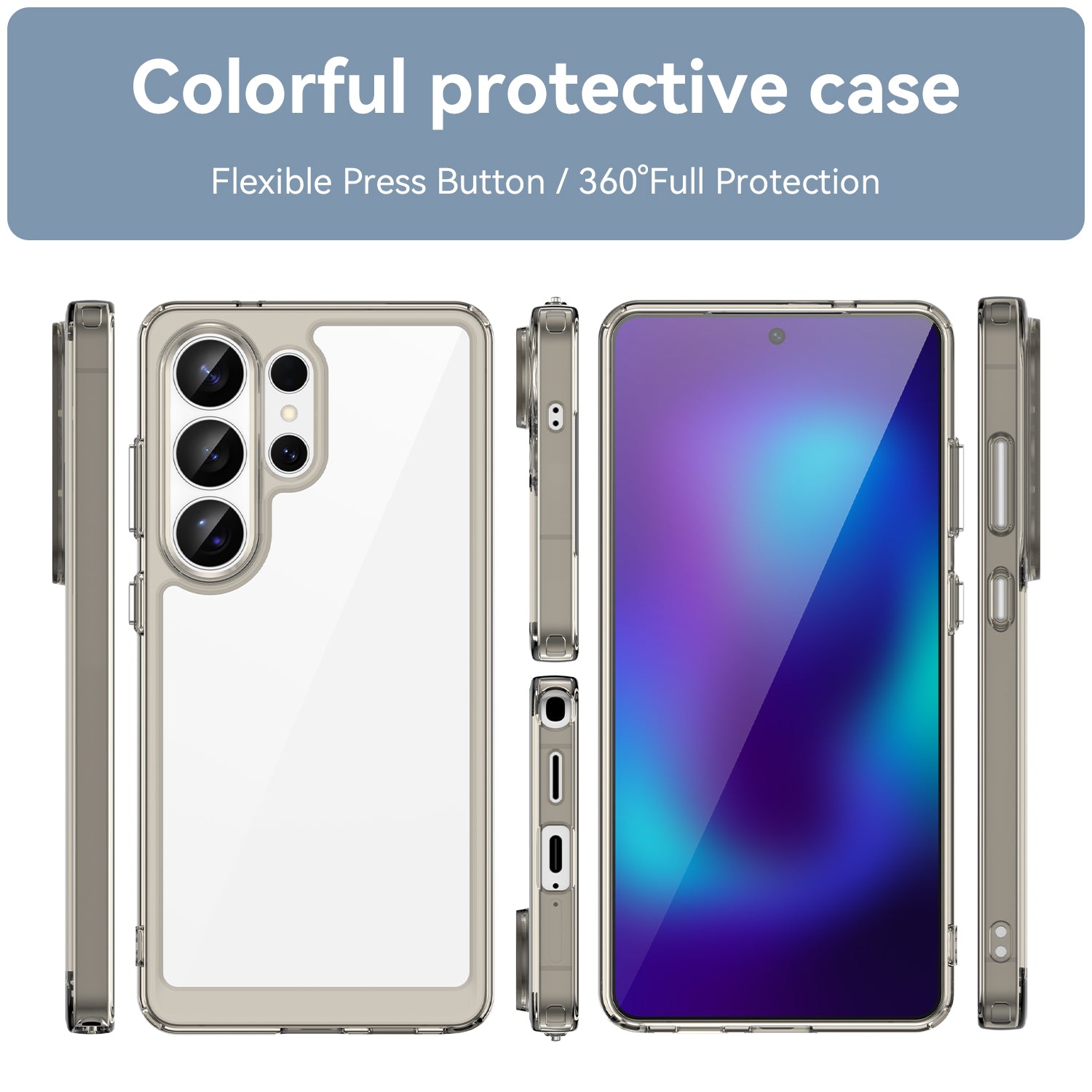 Samsung Galaxy S26 Ultra Soft TPU Bumper Case [Clear Grey]