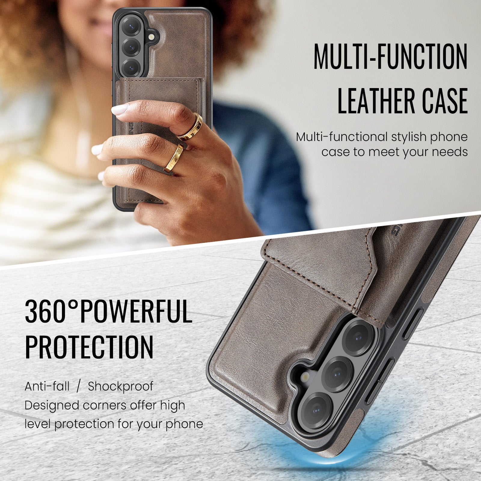 Samsung Galaxy S26 FE DG.MING MagSafe Detachable Wallet Case [Coffee]