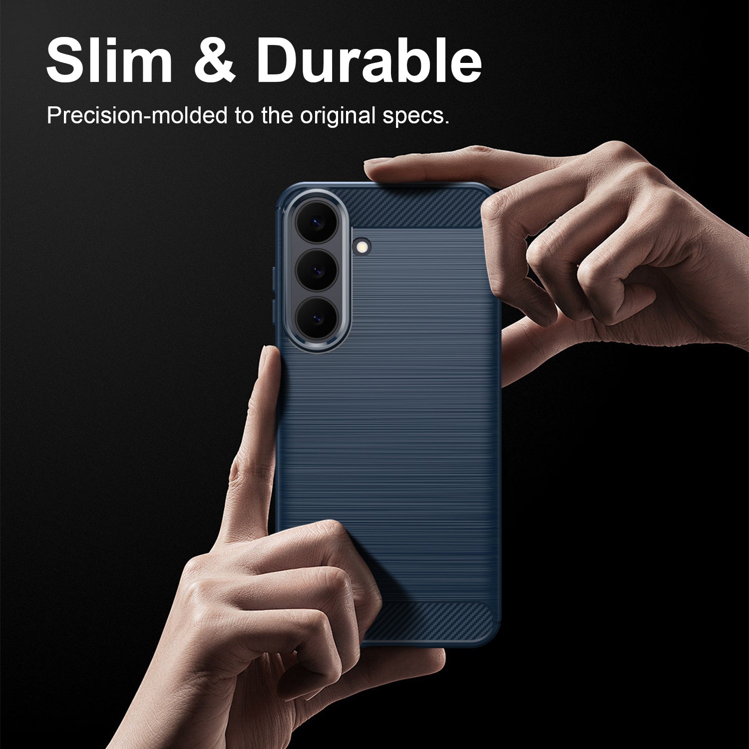 Samsung Galaxy S26FE Carbon Fibre TPU Case Slim Shockproof Cover Navy