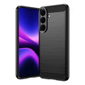 Samsung Galaxy S26FE Carbon Fibre TPU Case Slim Shockproof Cover Black - Black