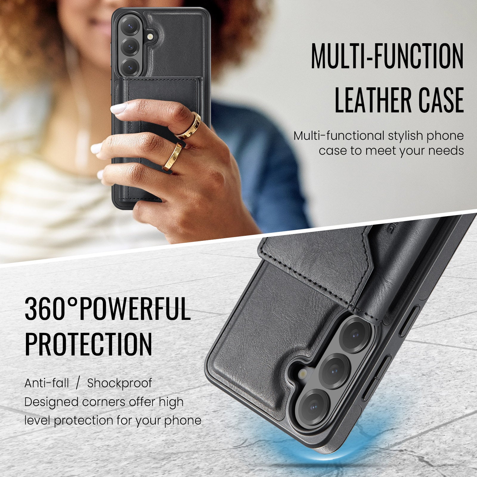 Samsung Galaxy S26 FE DG.MING MagSafe Detachable Wallet Case [Black]
