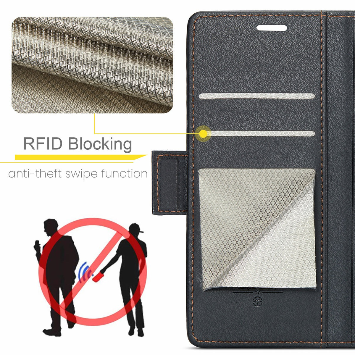 Samsung Galaxy S26FE CaseMe Retro Wallet Case [Black]