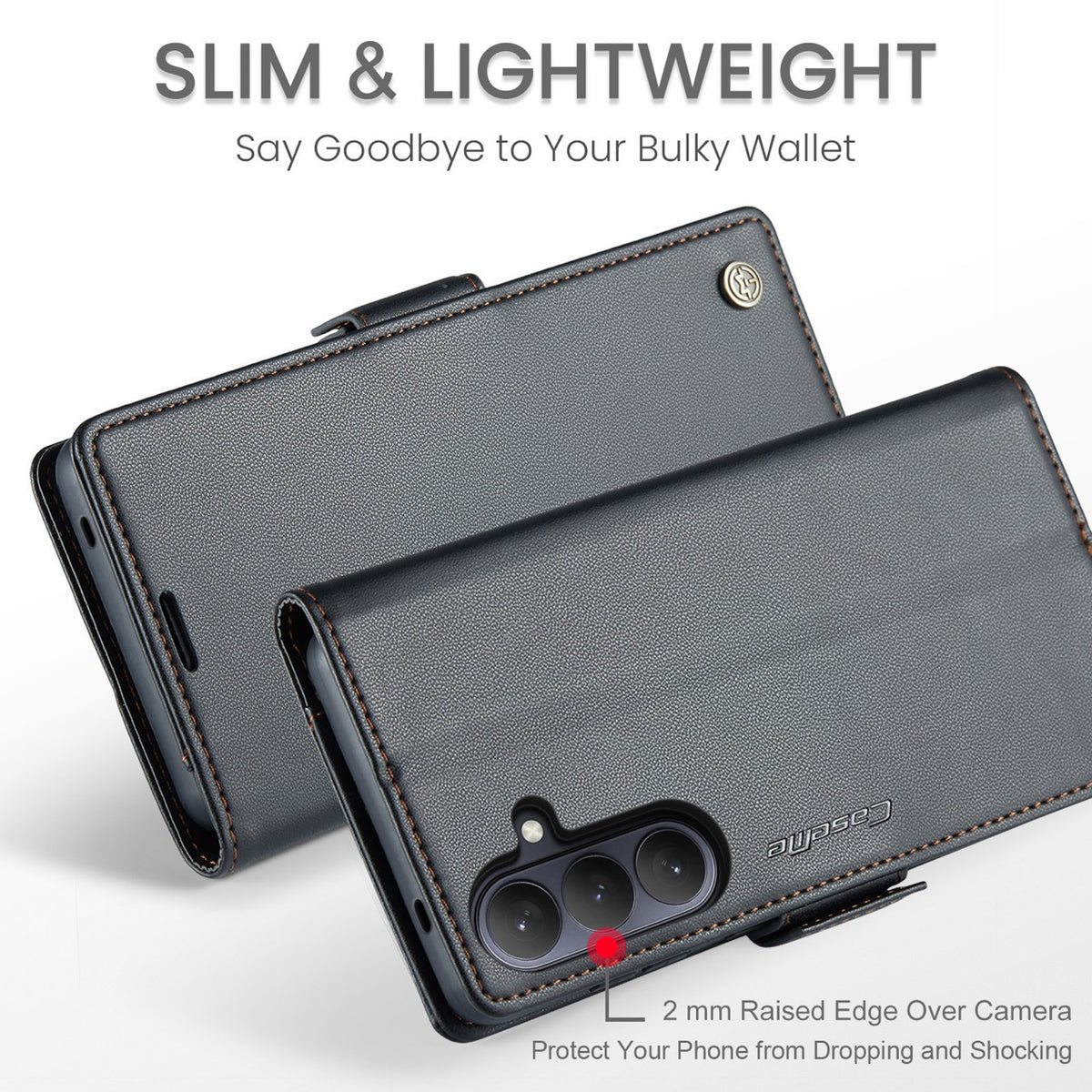 Samsung Galaxy S26FE CaseMe Retro Wallet Case [Black]