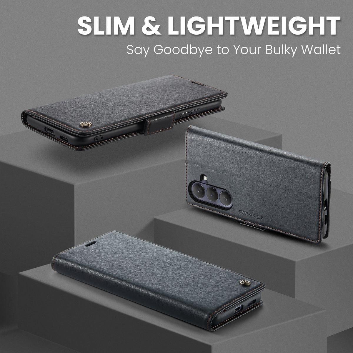 Samsung Galaxy S26FE CaseMe Retro Wallet Case [Black]