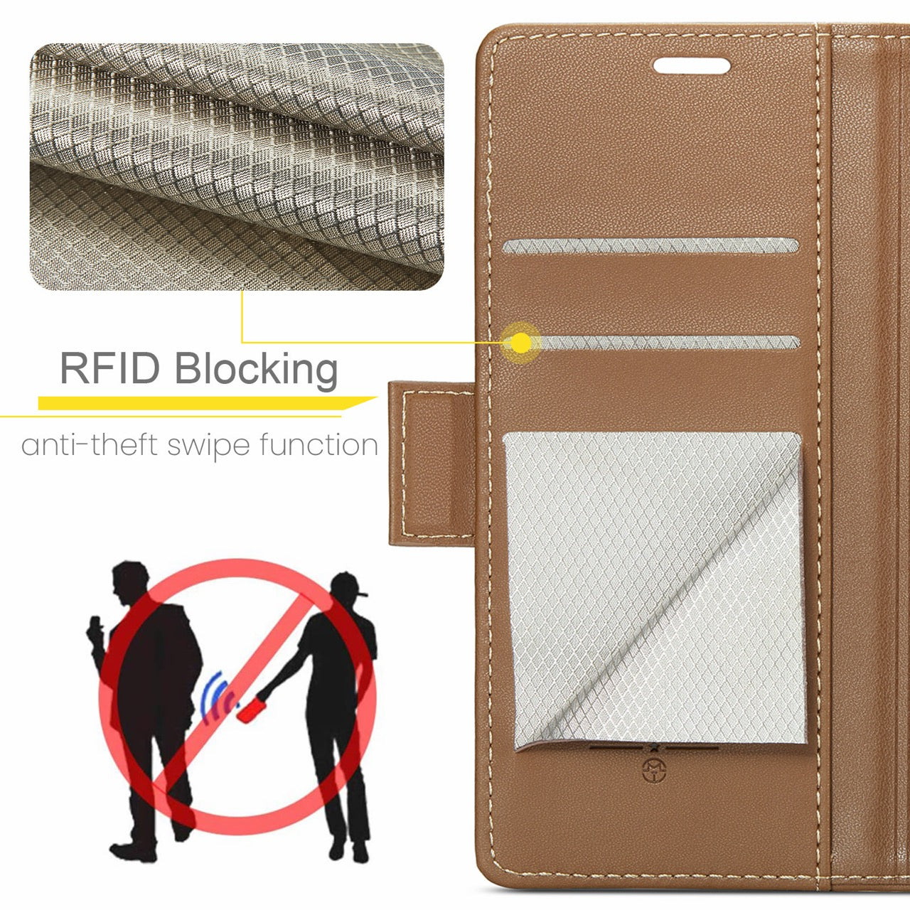 Samsung Galaxy S26FE CaseMe Retro Wallet Case [Brown]
