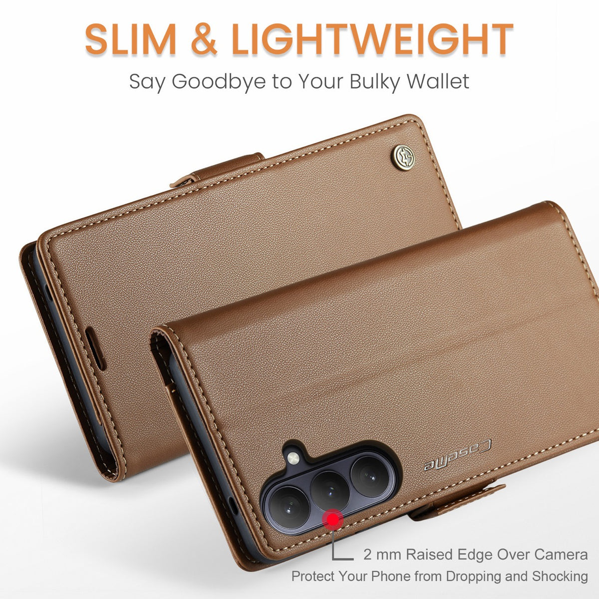 Samsung Galaxy S26FE CaseMe Retro Wallet Case [Brown]