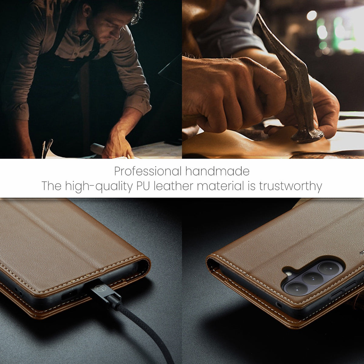 Samsung Galaxy S26FE CaseMe Retro Wallet Case [Brown]