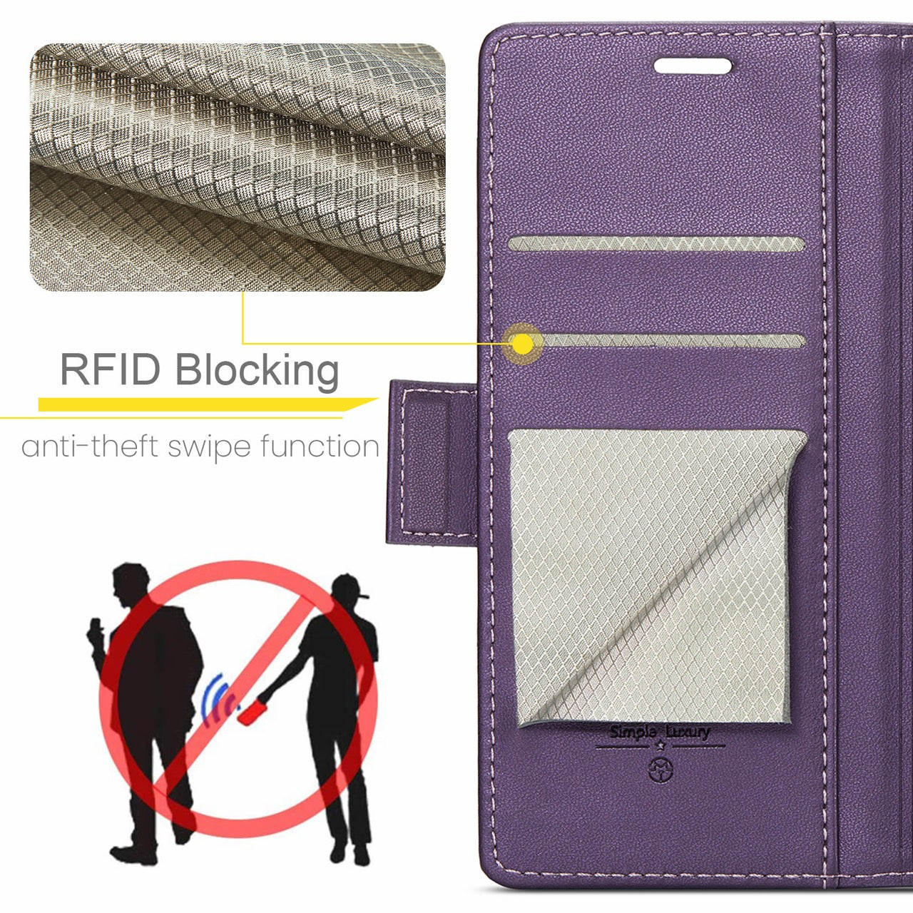 Samsung Galaxy S26FE CaseMe Retro Wallet Case [Purple]