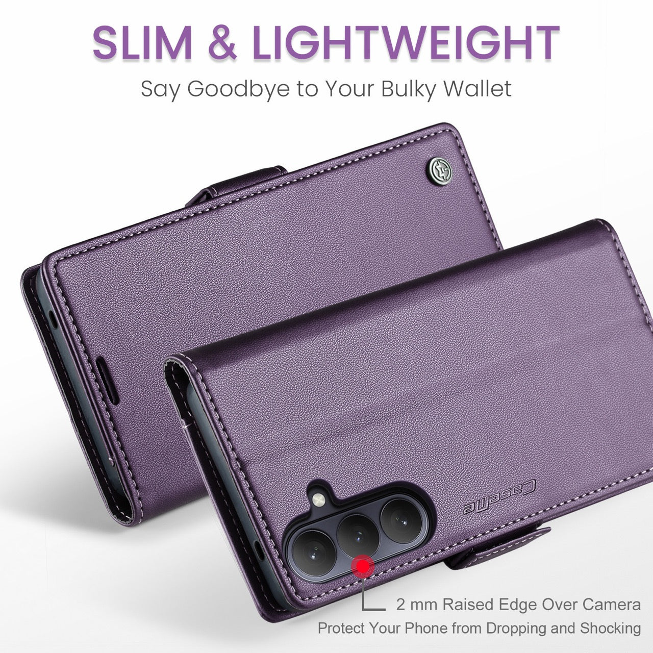 Samsung Galaxy S26FE CaseMe Retro Wallet Case [Purple]