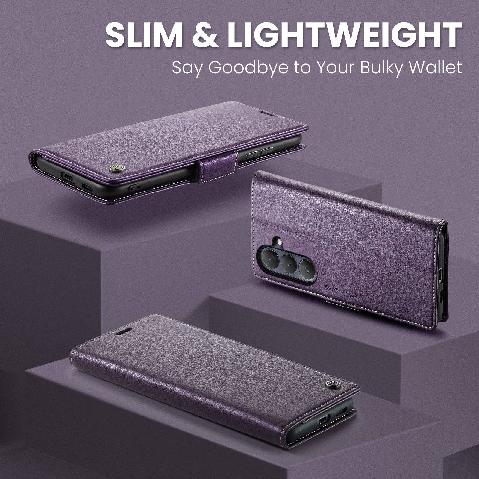Samsung Galaxy S26FE CaseMe Retro Wallet Case [Purple]