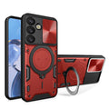 Samsung Galaxy S26FE Ring Kickstand Case w/ Camera Cover [Red] - Red
