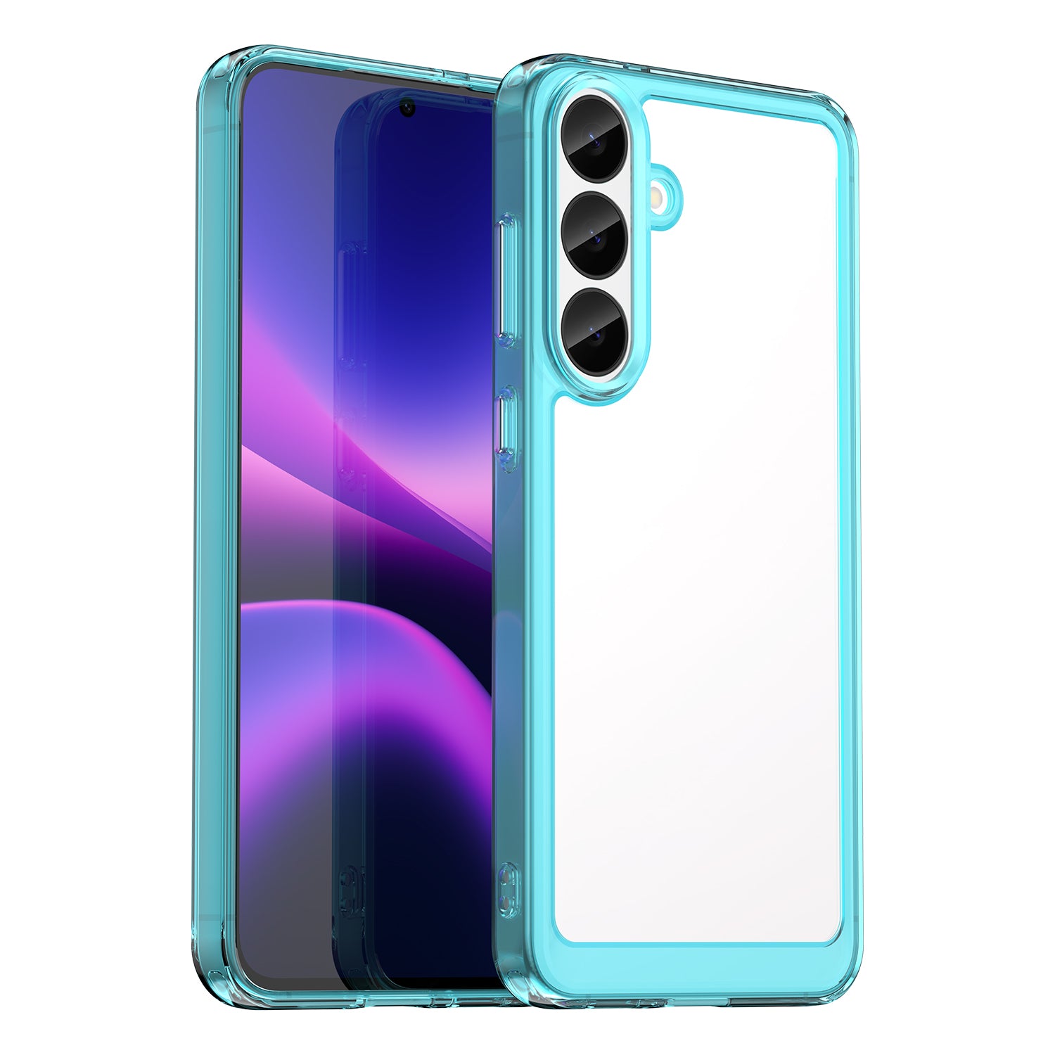 Samsung Galaxy S26FE Soft TPU Bumper Shockproof Cover Case [Clear Blue]
