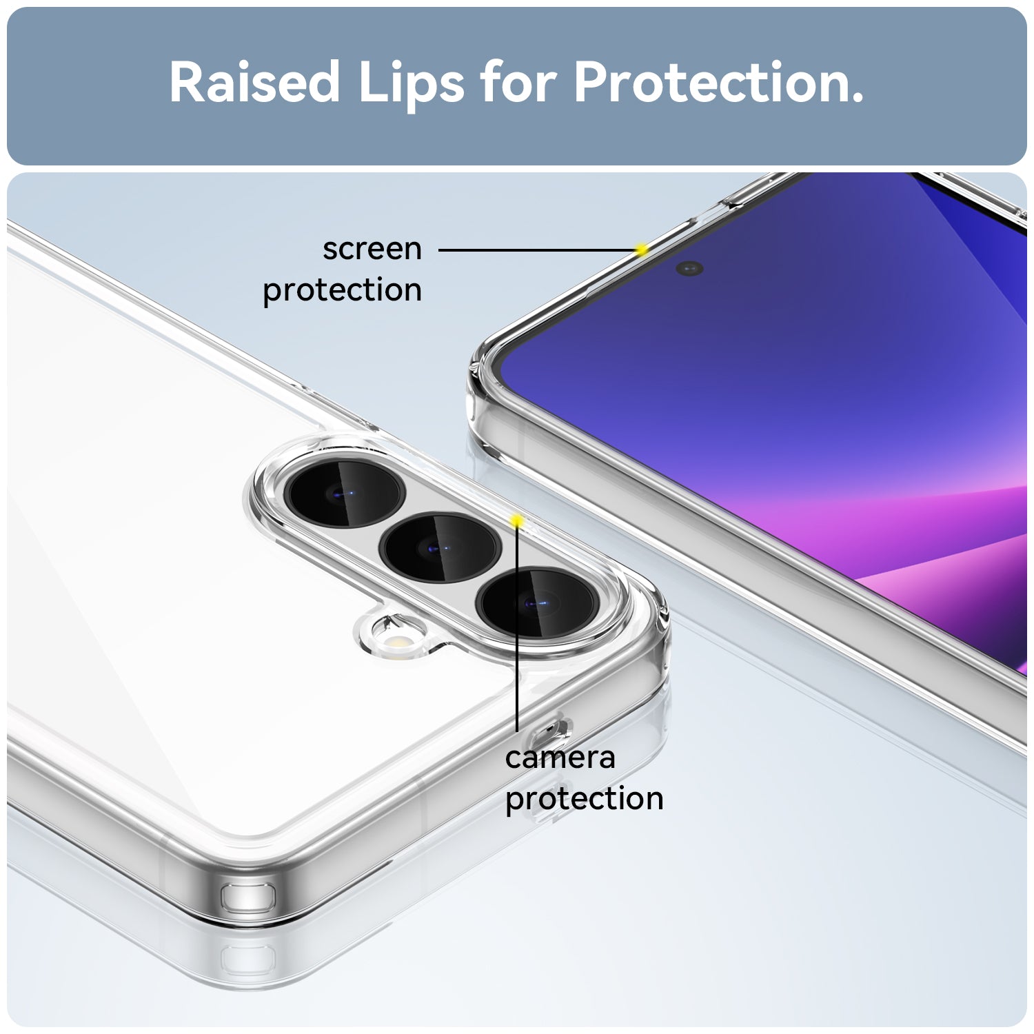 Samsung Galaxy S26FE Soft TPU Bumper Shockproof Cover Case [Clear]
