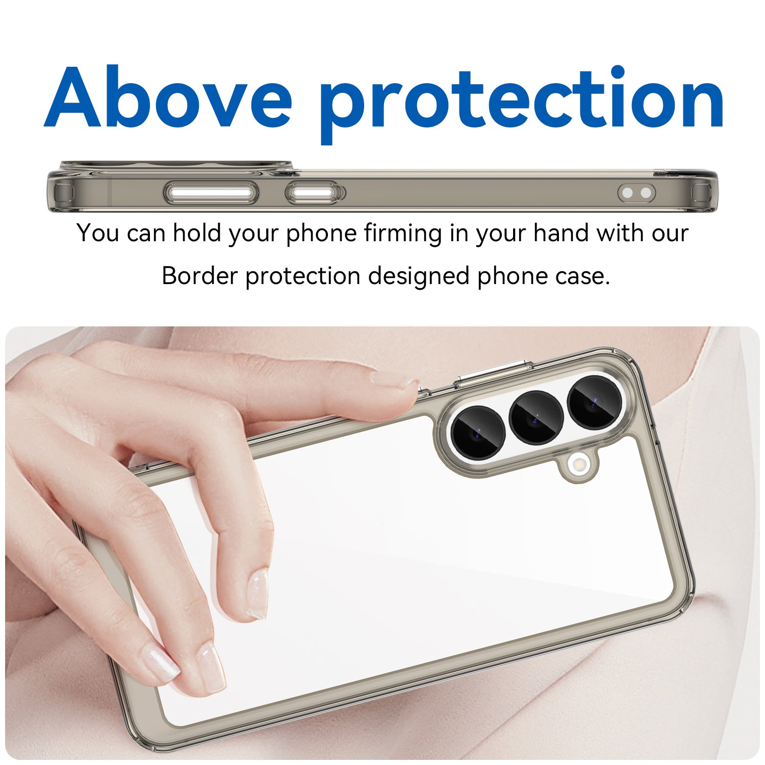 Samsung Galaxy S26FE Soft TPU Bumper Shockproof Cover Case [Clear Grey]