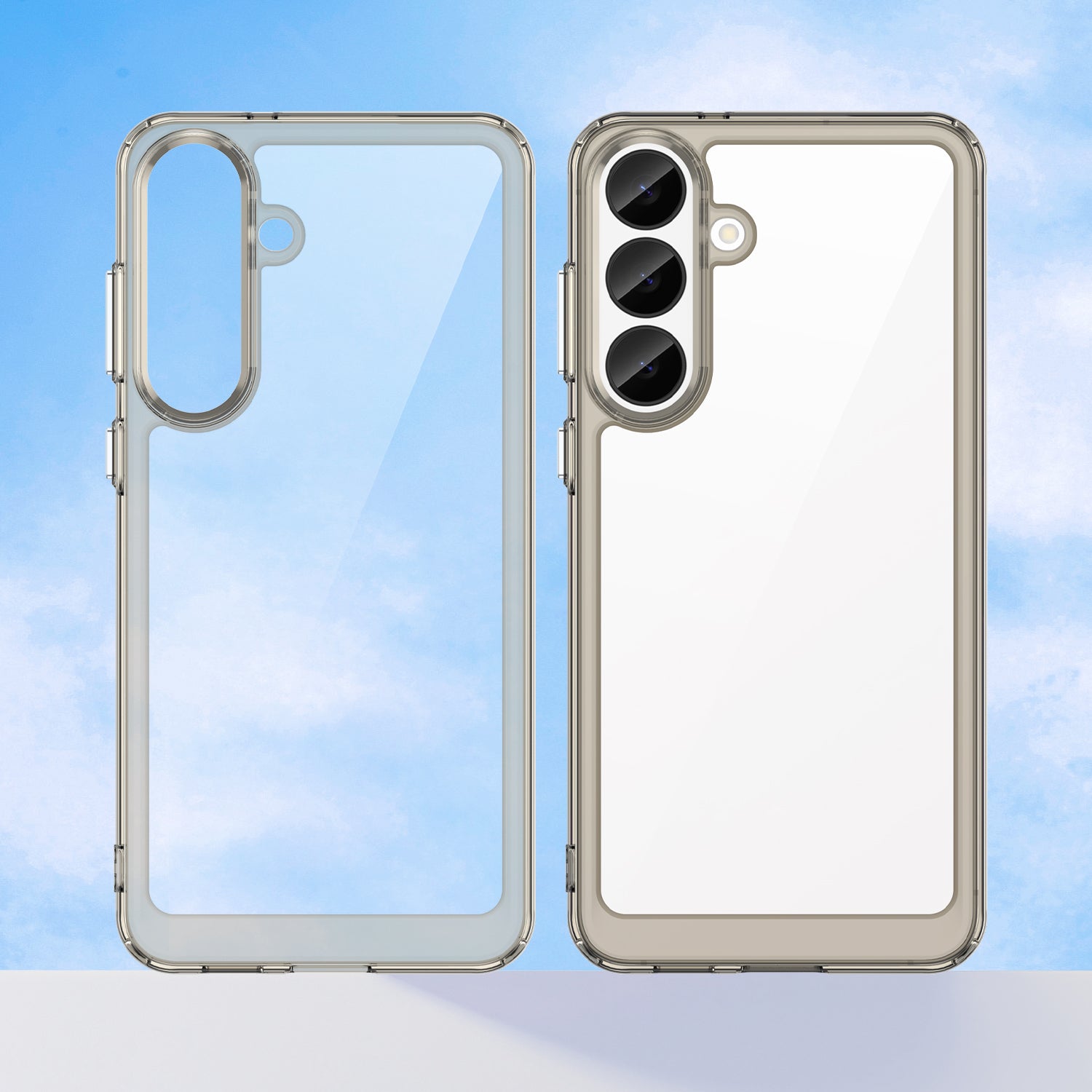 Samsung Galaxy S26FE Soft TPU Bumper Shockproof Cover Case [Clear Grey]