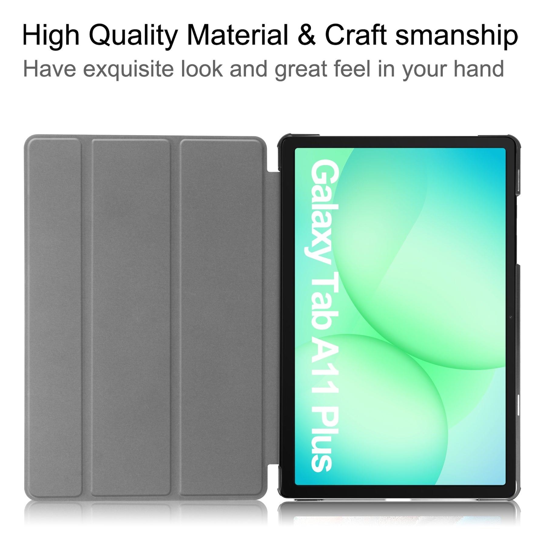 Samsung Galaxy Tab A11 Plus A11+ A9 Plus A9+ Designer Tri-fold PU Leather Stand Case No Touch