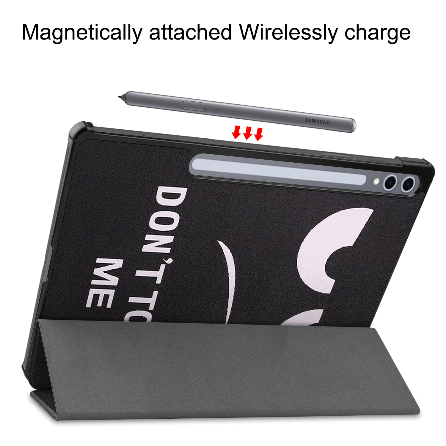 Samsung Galaxy Tab S9 FE+ Designer Tri-fold PU Leather Stand Case No Touch