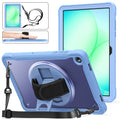 Samsung Tab A11+ A11 Plus Rugged Case - 360° Stand, Hand & Shoulder Strap - Shockproof - Lavender - Lavender