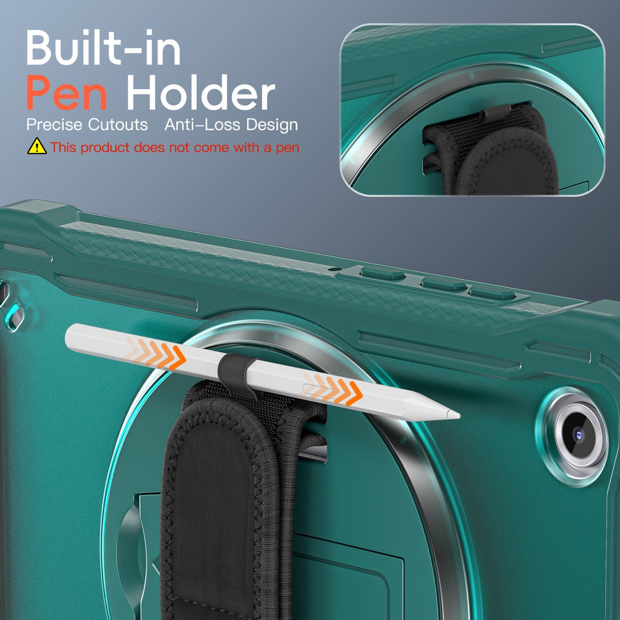 Samsung Tab A11 Rugged Case - 360° Stand, Hand & Shoulder Strap - Shockproof - Green