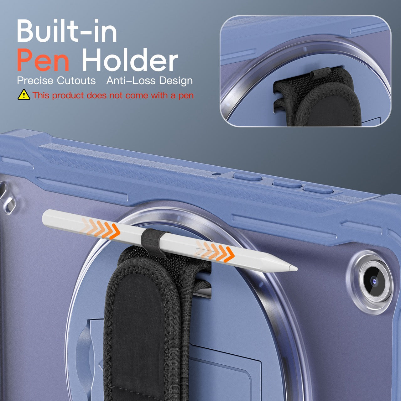Samsung Tab A11 Rugged Case - 360° Stand, Hand & Shoulder Strap - Shockproof - Lavender