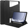 360° Rotating Keyboard Case for Samsung Galaxy Tab A9+/A11+ – Detachable Keyboard with Pencil Holder [Black] - Black