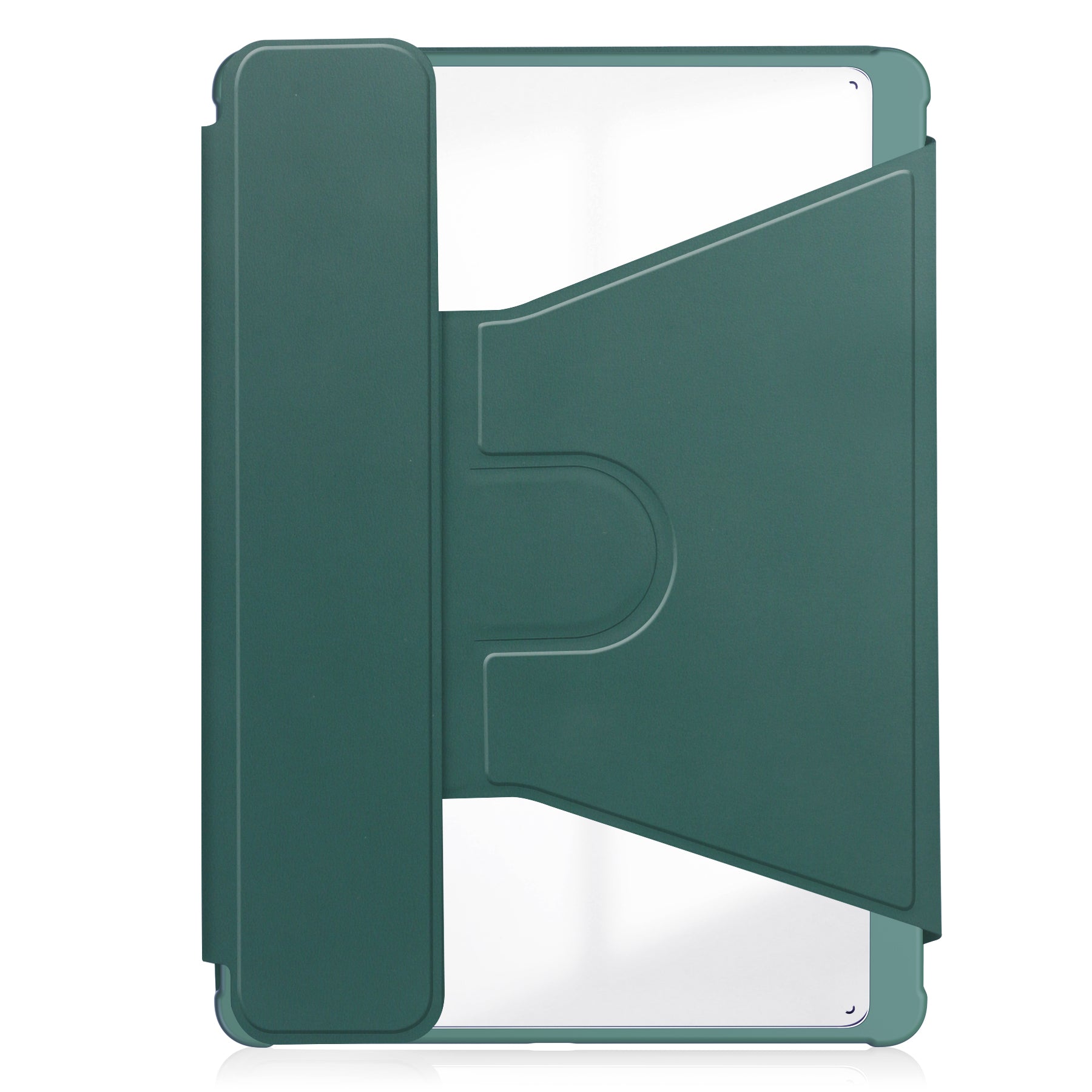 Samsung Tab A11 Plus A11+ Rotating Acrylic Back PU Leather Case with Pencil Holder [Teal]