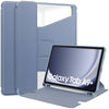 Samsung Tab A11 Plus A11+ A9 Plus A9+ Rotating Acrylic Back PU Leather Case with Pencil Holder Lavender - Lavender