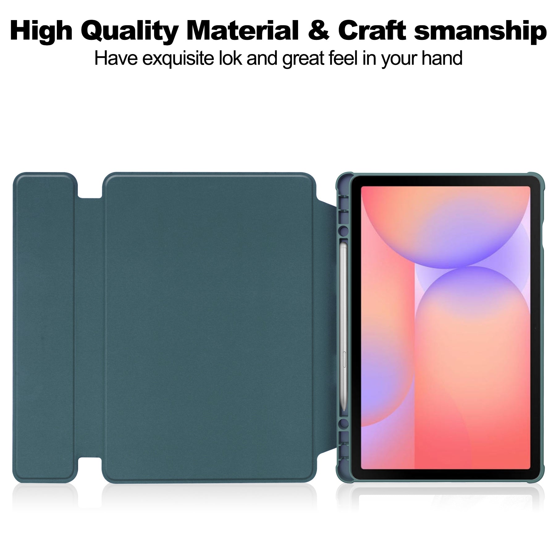360° Rotating Keyboard Case for Samsung Galaxy Tab S10Lite/S10FE/S9FE/S9 – Detachable Keyboard with Pencil Holder [Teal]