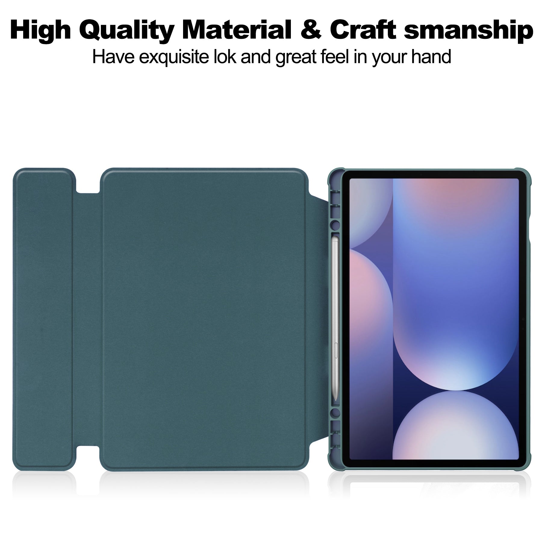360° Rotating Keyboard Case for Samsung Galaxy Tab S10+/S9+/S9FE+/S8+ – Detachable Keyboard with Pencil Holder [Teal]