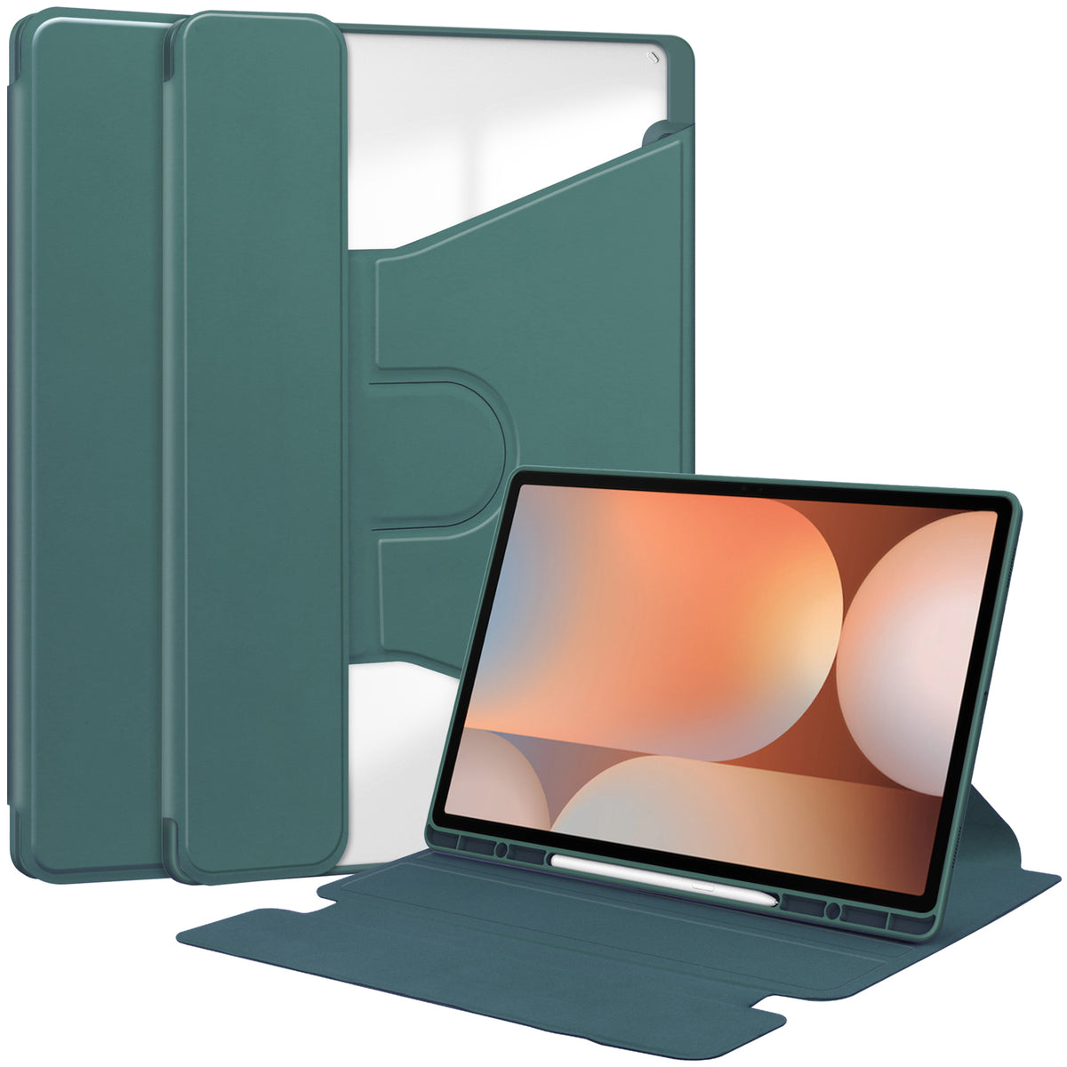 Rotating Acrylic Back PU Leather Case for Samsung Galaxy Tab S10Ultra/