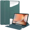 Rotating Acrylic Back PU Leather Case for Samsung Galaxy Tab S10Ultra/S9Ultra/S8Ultra with Pencil Holder [Teal] - Navy