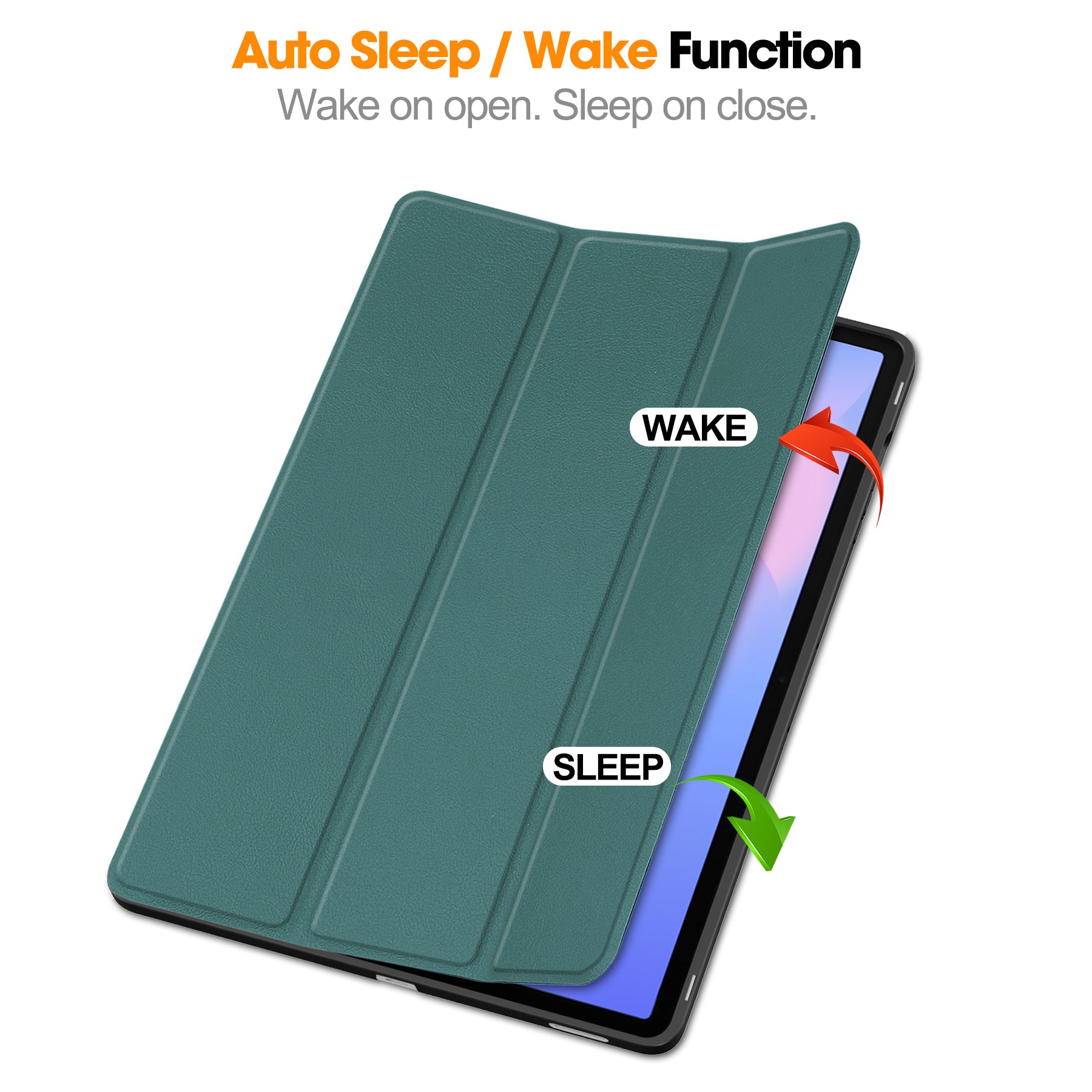 Samsung Tab S10FE Plus X620 Tri Fold Pen Holder Case [Teal]