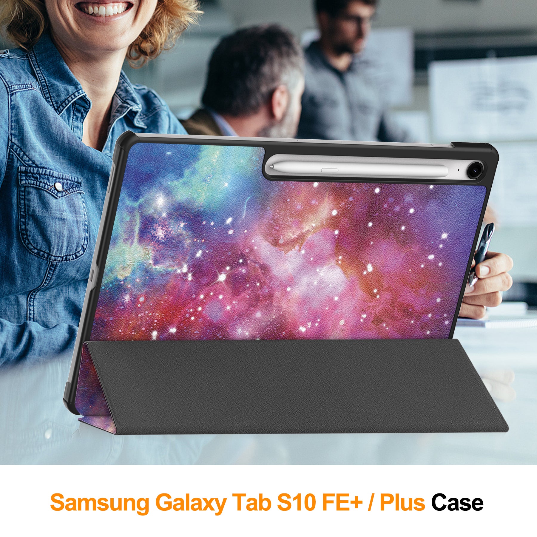 Samsung Tab S10FE Plus X620 Designer Tri-Fold Case [Galaxy]