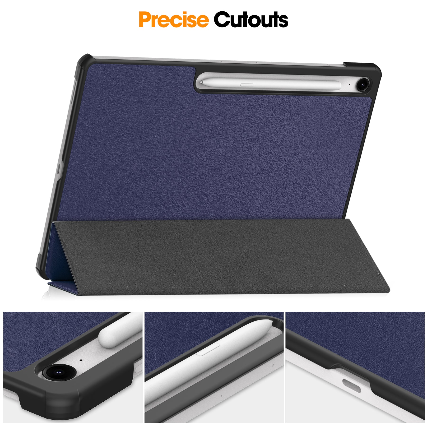 Samsung Tab S10FE Plus X620 Tri-Fold Case [Navy]