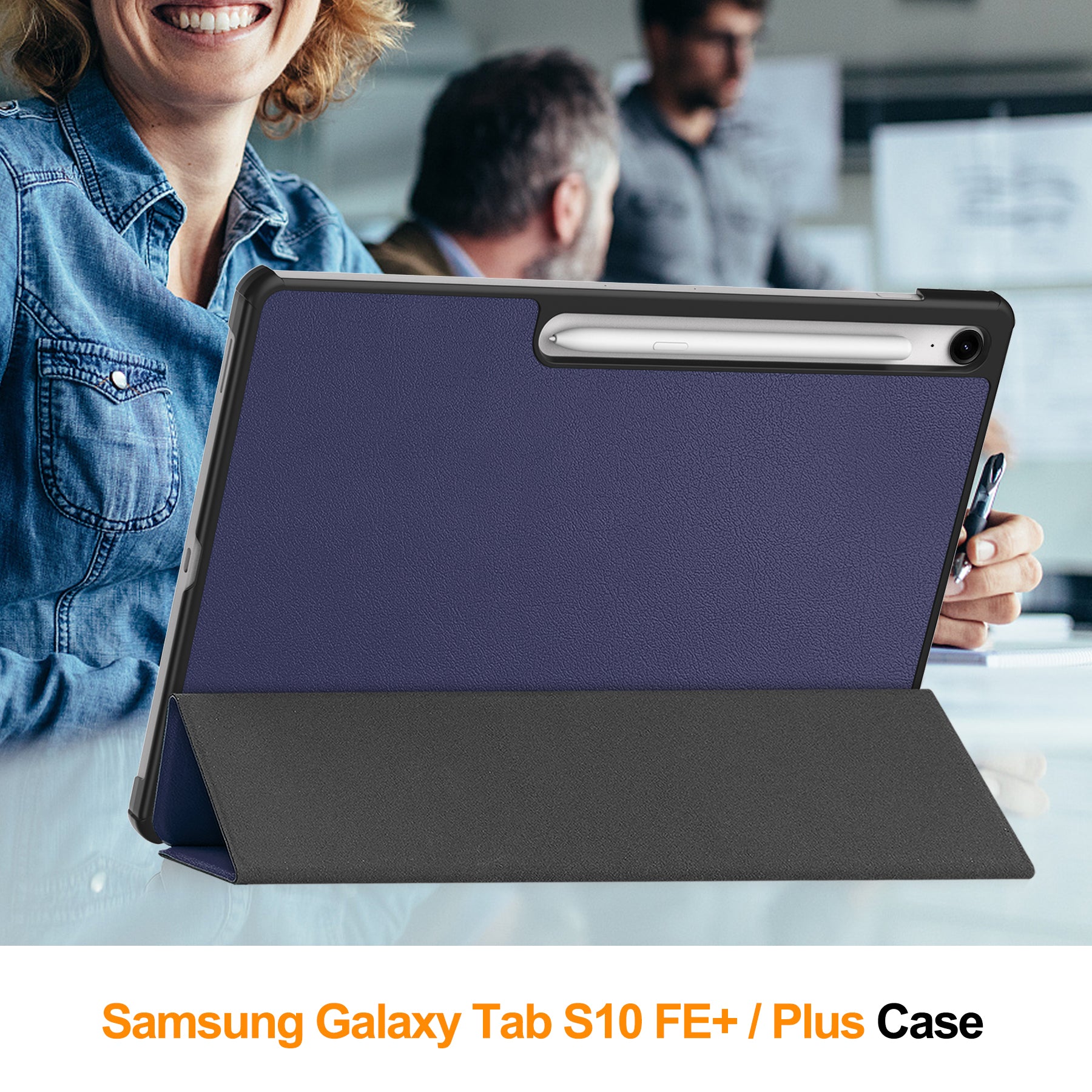 Samsung Tab S10FE Plus X620 Tri-Fold Case [Navy]