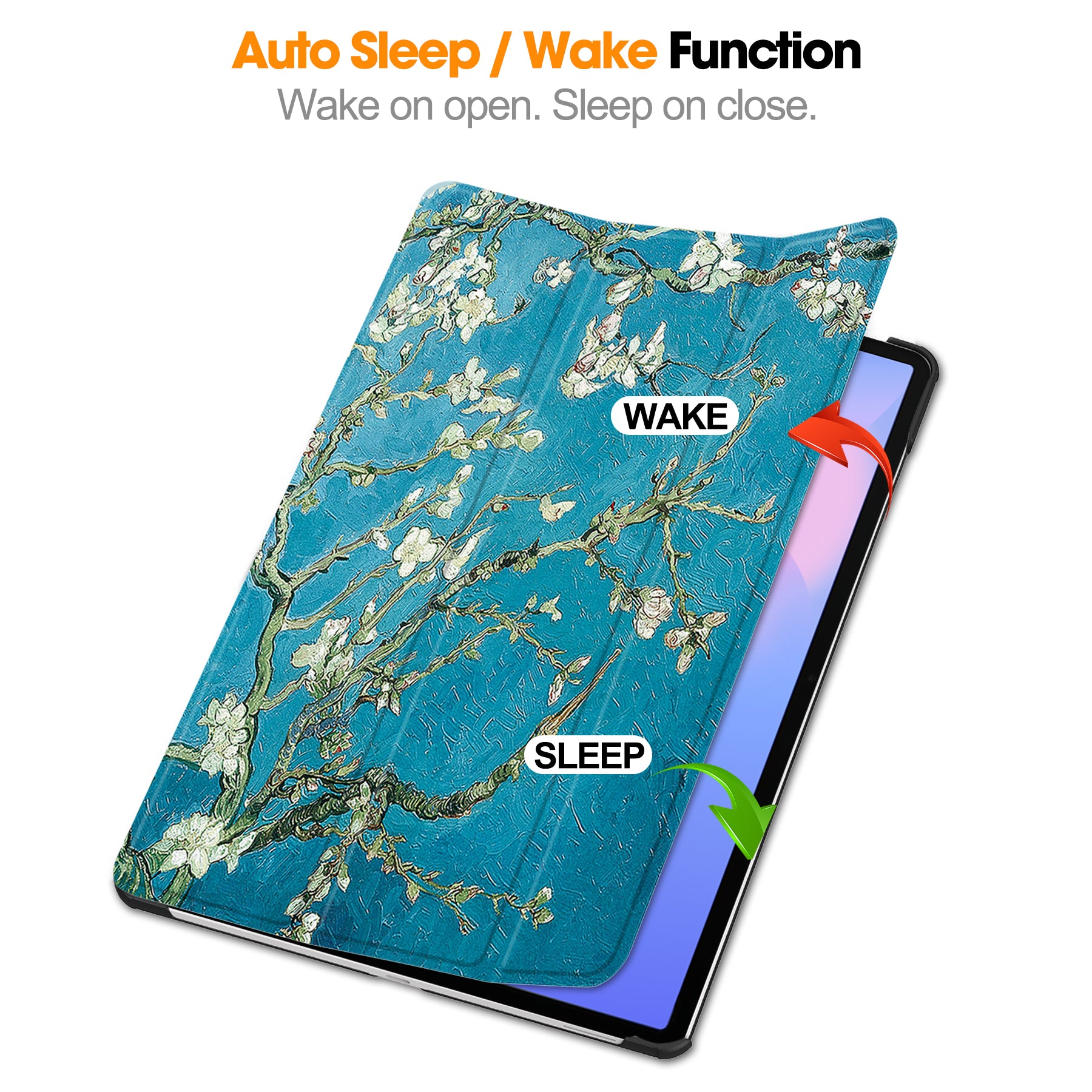Samsung Tab S10FE Plus X620 Designer Tri-Fold Case [Plum Tree]