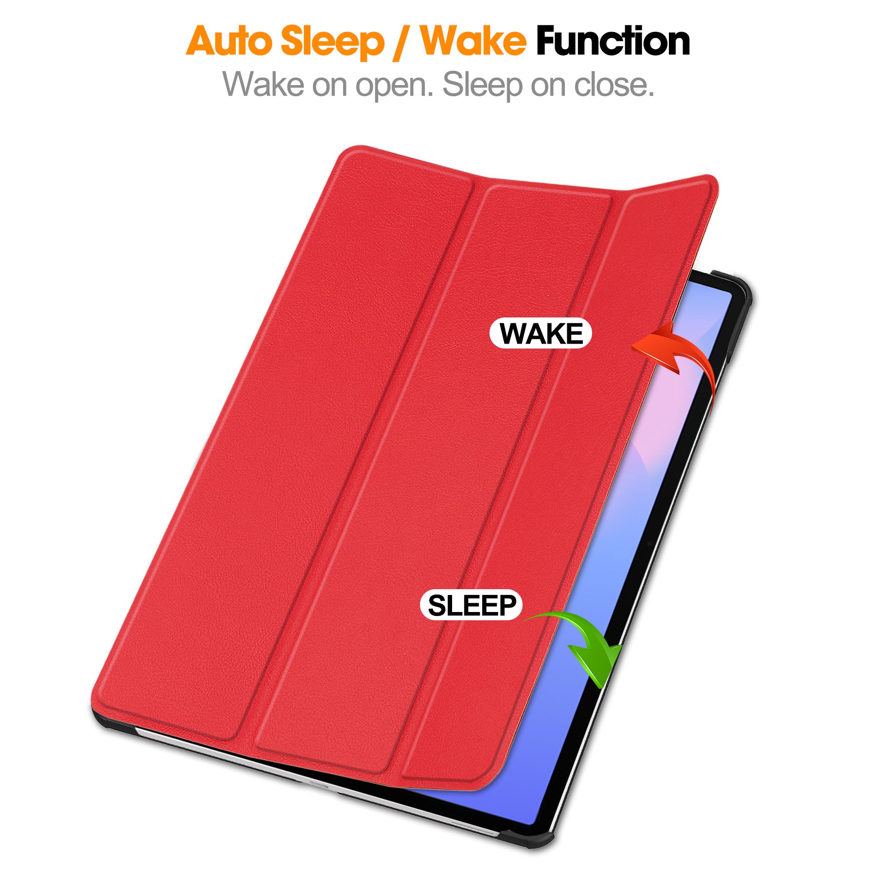 Samsung Tab S10FE Plus X620 Tri-Fold Case [Red]