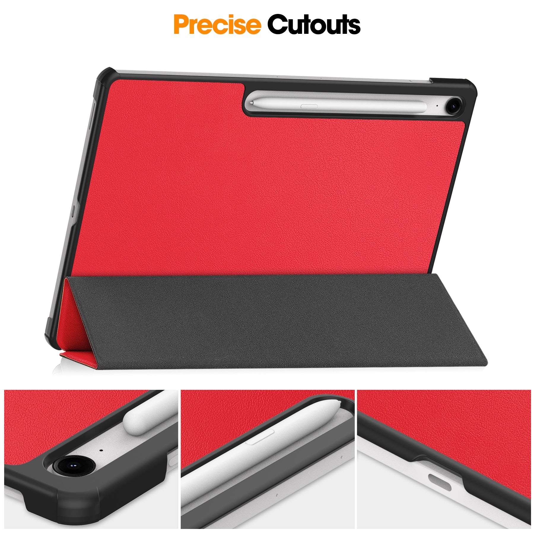 Samsung Tab S10FE Plus X620 Tri-Fold Case [Red]