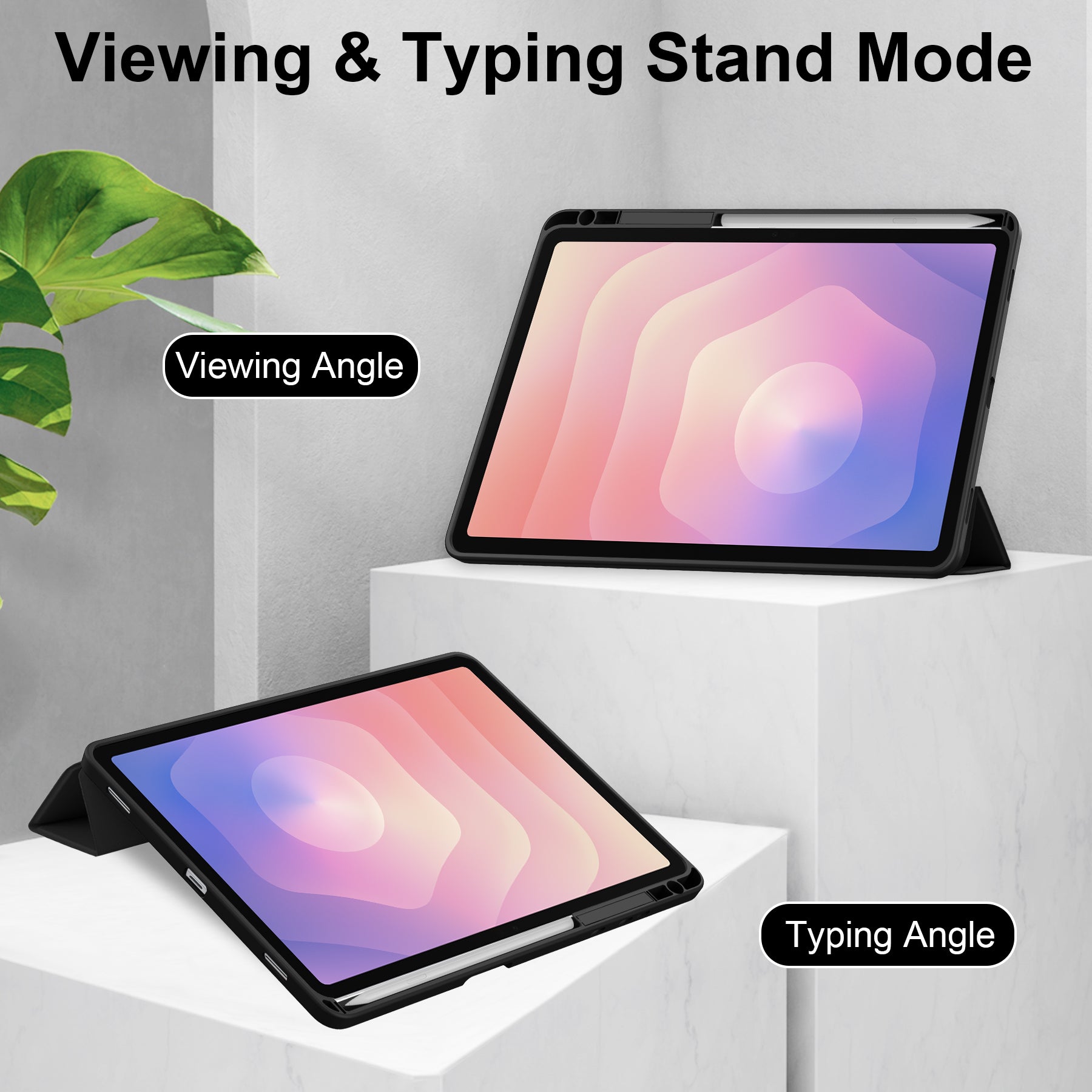 Smart Acrylic Tri-Fold Case with S Pen Holder for Samsung Galaxy Tab S11 (11" 2025) [Black]