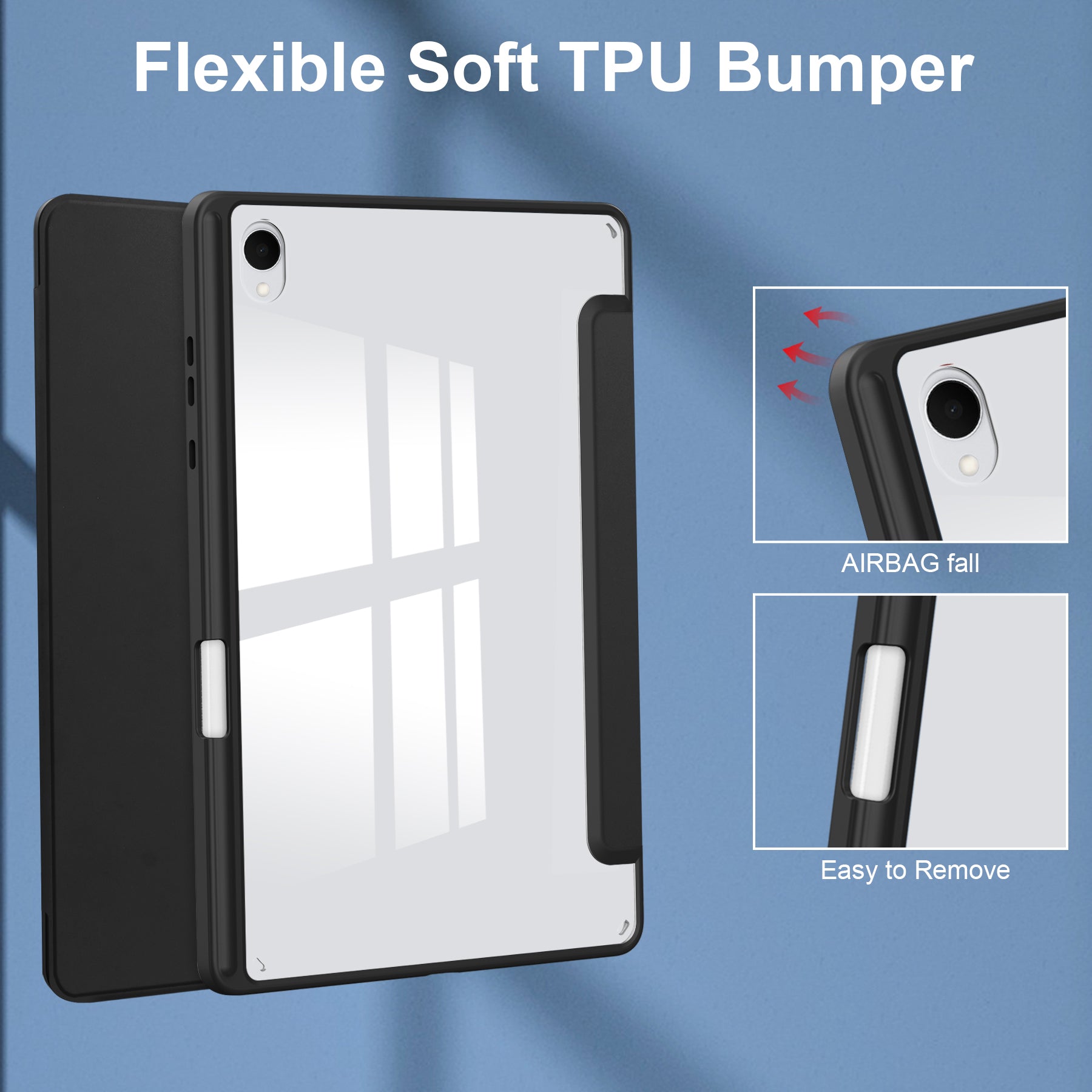 Smart Acrylic Tri-Fold Case with S Pen Holder for Samsung Galaxy Tab S11 (11" 2025) [Black]