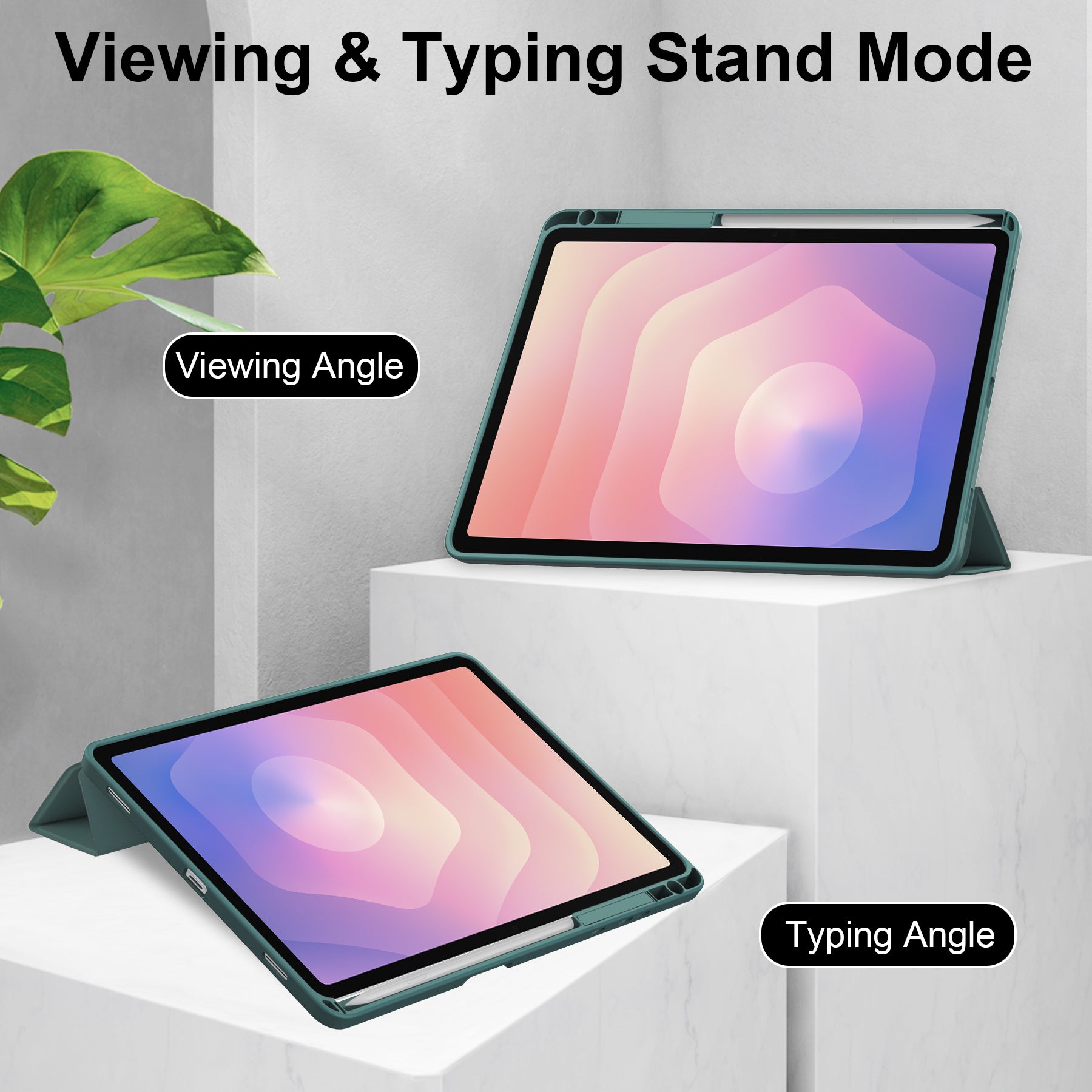 Smart Acrylic Tri-Fold Case with S Pen Holder for Samsung Galaxy Tab S11 (11" 2025) [Teal]